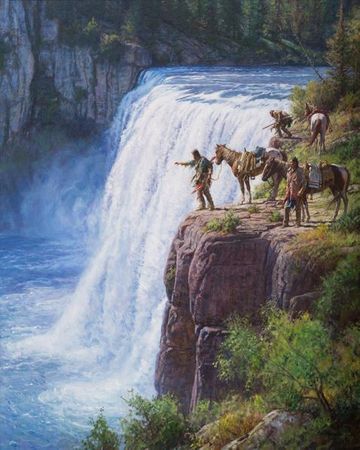 Martin Grelle - Offerings to the Spirit in the Falls - Giclee