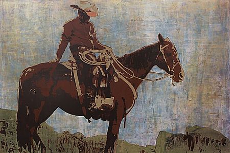 Maura Allen - Western Moment - Cowboy Art Print