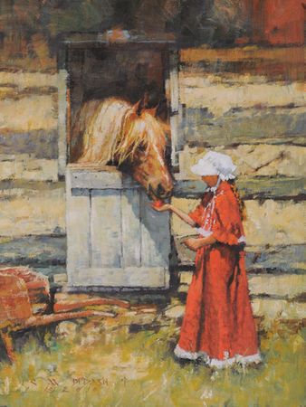 Michael Dudash - A Friendly Offering - Horse Print