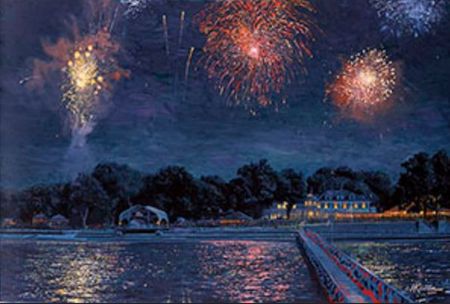 Mort Kunstler - Fourth of July at Cove Neck