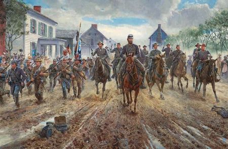 Mort Kunstler - Race Down Chester Street - Artist Proof