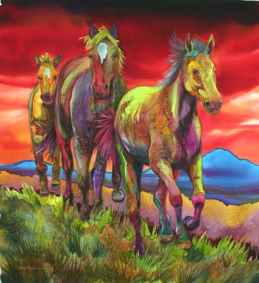 Nancy Cawdrey - Painted Ponies - Giclee UNAVAILABLE