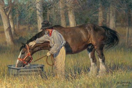Nancy Glazier - Long Time Friends - Limited Edition Horse Art