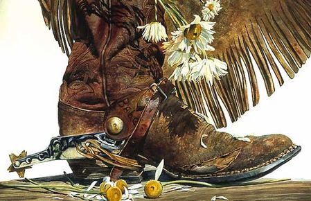 Nelson Boren - She Loves Me? - Western Paper Giclee UNAVAILABLE