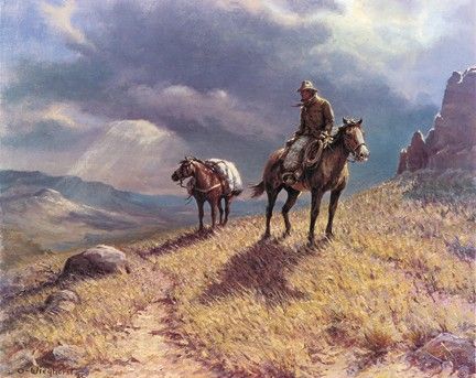 Olaf Wieghorst - Cowboy With Packhorse - UNAVAILABLE
