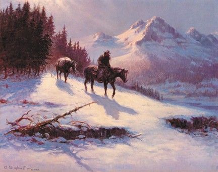 Olaf Wieghorst - Rocky Mountain Trail - Signed and Numbered Print