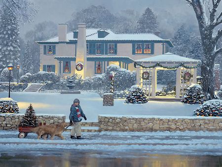 William S. Phillips - A Christmas Eve Delivery - Giclee
