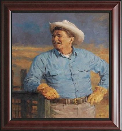 Andy Thomas - Ronald Reagan Framed Canvas