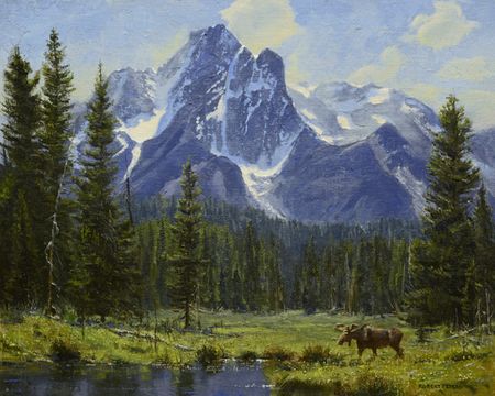 Robert Peters - Morans Moose - Canvas Giclee