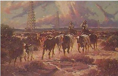 Robert Summers - Texas Gold - Signed & Numbered Texas Longhorn Print