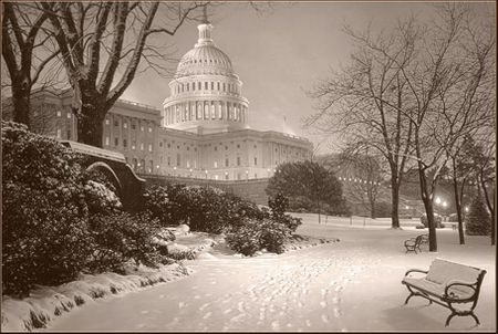 Rod Chase - Evening on the Hill - Sepia - U.S. Capitol Print