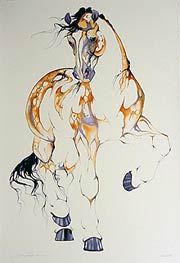 Sarah Richards - Golden - Giclee - Horse Print