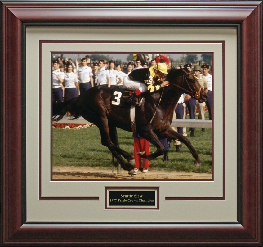 Seattle Slew 1977 Kentucky Derby Framed Photo