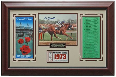 Secretariat - 1973 Kentucky Derby Memorabilia - Signed by Ron Turcotte