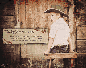 Shawnda Eva - Good Judgement - Young Cowboy Print