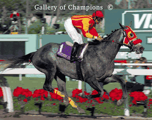 Skip Away Winning the 1997 Breeder's Cup Classic - Art Print