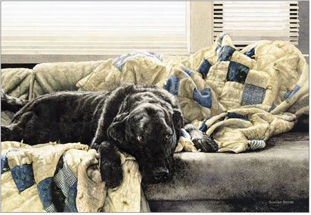 Sueellen Ross - Guilty Pleasures - Black Lab Puppy Print