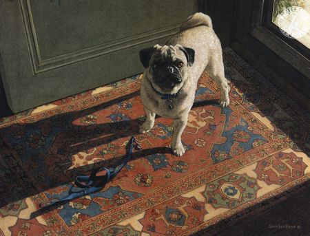 Sueellen Ross - Subtle Hint - Signed Pug Print UNAVAILABLE
