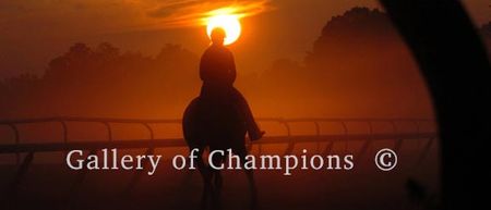 Sunrise Rider at Saratoga - Panoramic