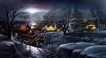 Terry Redlin - Hometown Whitetail Deer - Limited Edition Print