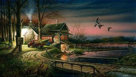 Terry Redlin - Hunter's Haven - Limited Edition UNAVAILABLE
