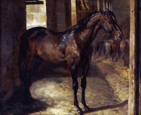 Theodore Gericault - Anglo-Arabian Stallion In The Imperial Stables