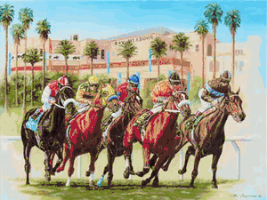 Tom Chapman - Bay Meadows - End of an Era - Canvas Giclee