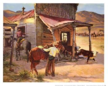 Tom Ryan - Ghost Town - Western Print