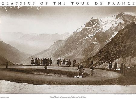 Vintage Tour De France Print - Snow on the Galibier 1924