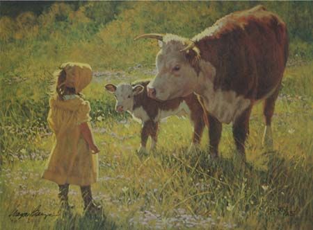 Wayne Baize - Country Girl - Western Art Print