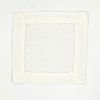 6" x 6" Panama Weave Hemstitched Cocktail Napkins - Dozen