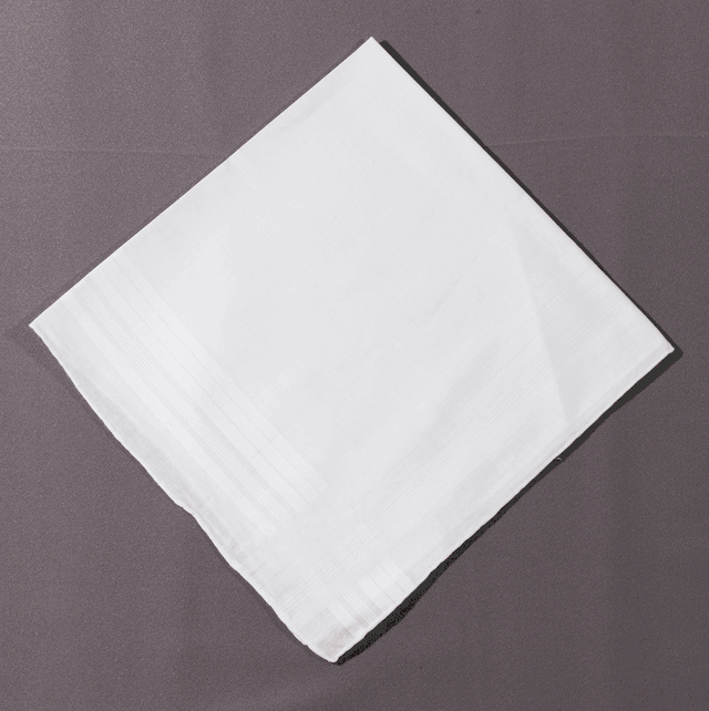 DUDU N GIRLIE Pañuelos De Algodón 100% Con Borde De Satén: 12 Piezas Clásicas En Blanco, 40x40 Cm Hombre Y 30x30 Cm Mujer