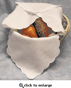 White Linen Bunwarmer    Plain