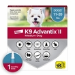 K9 Advantix II Medium Dogs 11-20 lbs. | Vet-Recommended Flea, Tick & Mosquito Treatment & Prevention |1-Mo Supply