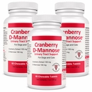 3-PACK Cranberry D-Mannose Urinary Tract Support (180 Tablets)
