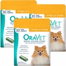 3-PACK OraVet Dental Hygiene Chews - XSmall up to 10lbs (90 Count)