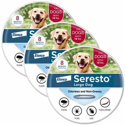 Open container for Seresto large dog flea tick collar