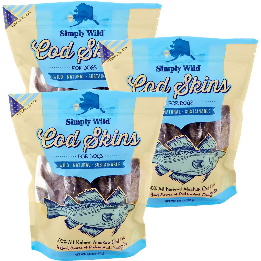 Simply Wild Cod Skins for Dogs (19.8 oz) 3PACK On Sale EntirelyPets