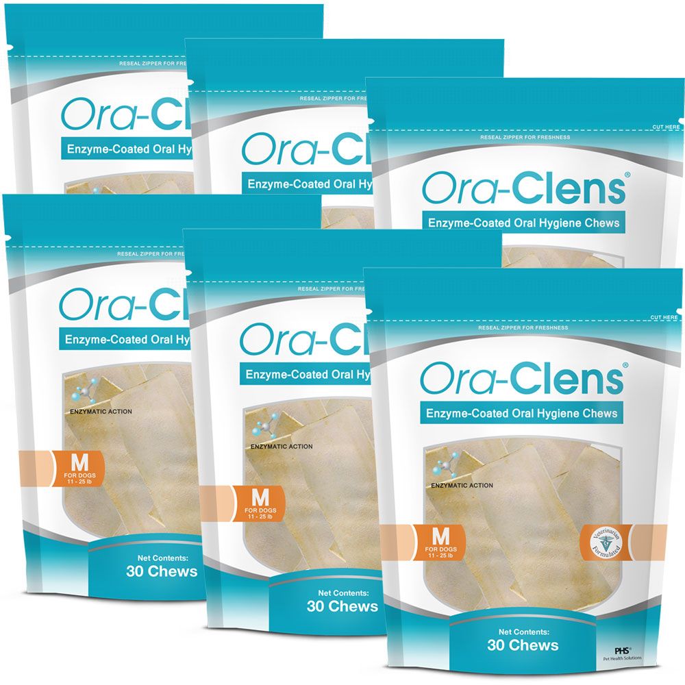 6-PACK-ORA-CLENS-ORAL-HYGIENE-CHEWS-MEDIUM-180-CHEWS