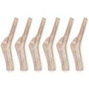 6-PACK Spizzles Deer Antler Dog Chew - Solid (Medium) 5"