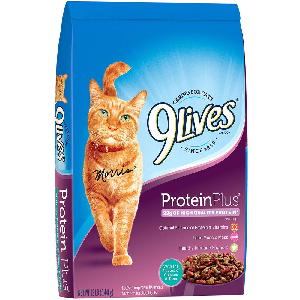 9 Lives Protein Plus Dry Cat Food (12 lb) On Sale EntirelyPets