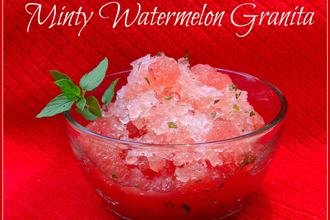 A Delectable Drink Recipe: Minty Watermelon Granita