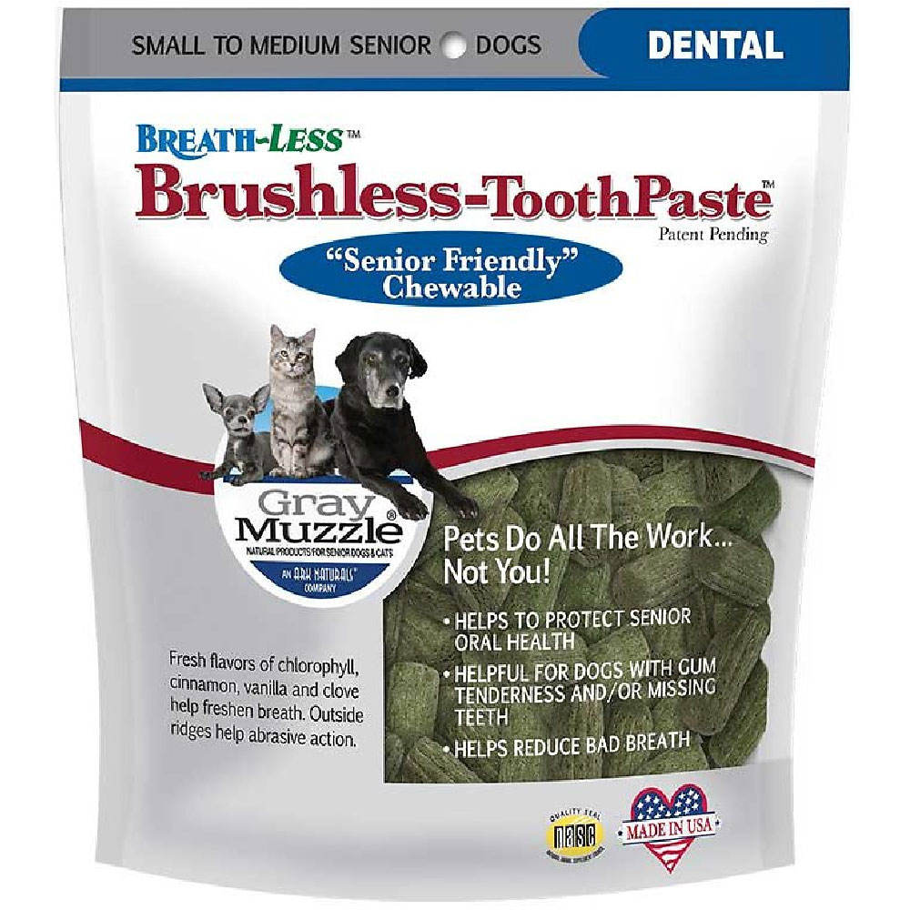 Ark Naturals Gray Muzzle Breath-Less Brushless Toothpaste Dog Chews