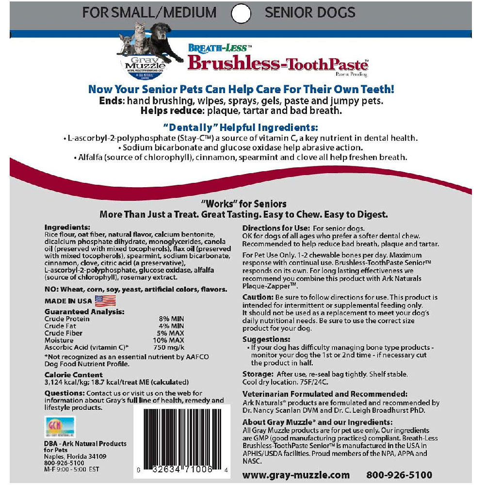 ARK-NATURALS-GRAY-MUZZLE-BRUSHLESS-TOOTHPASTE-SMALL-MEDIUM-SENIOR-DOG-CHEWS-4-1-OZ