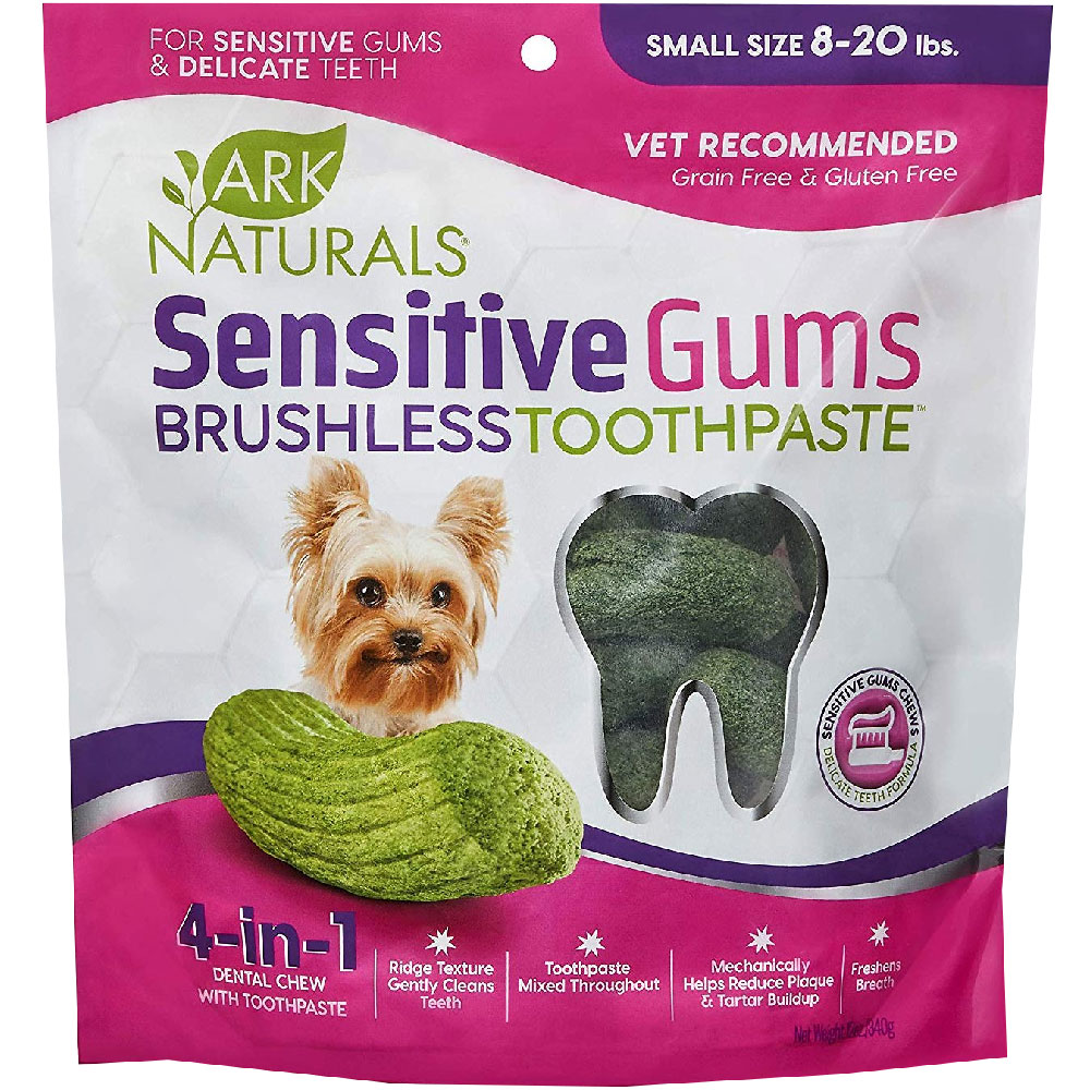 Ark Naturals Sensitive Gums Brushless Toothpaste 4-in-1 Dog Dental Chews