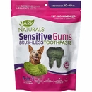 Ark Naturals Sensitive Gums Brushless Toothpaste 4-in-1 Dog Dental Chews Medium Breeds 20-40 lbs