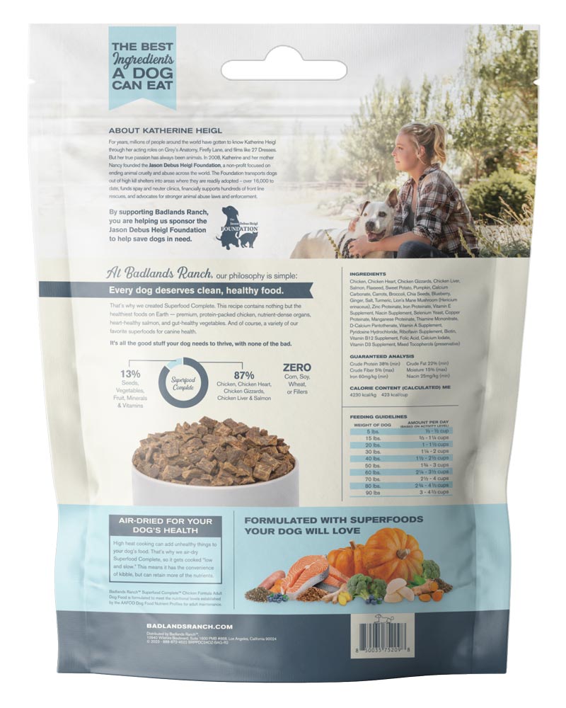 Badlands Ranch Superfood Complete Premium Air Dried Chicken Dog Food