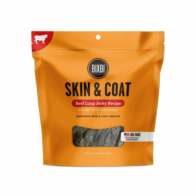 BIXBI-DOG-SKIN-COAT-JERKY-BEEF-LUNG-TREAT-12OZ