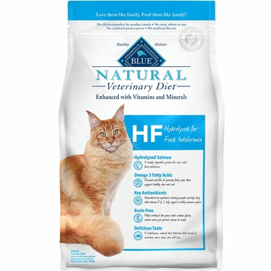 Blue Buffalo Natural Veterinary Diet - HF Hydrolyzed for Food Intolerance  Dry Cat Food (4x7 lb) | On Sale | EntirelyPets