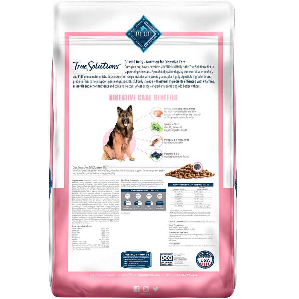 Blue Buffalo True Solutions Blissful Belly Digestive Care Formula Dry